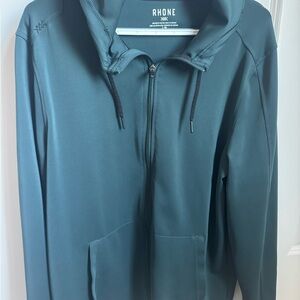 Rhone Green Full-Zip Hoodie
